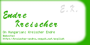 endre kreischer business card